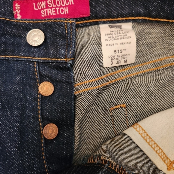 Vintage Levi Strauss & Co. 513 Low Slouch Stretch Ladies Bootcut/ Flare Jeans - Picture 8 of 9
